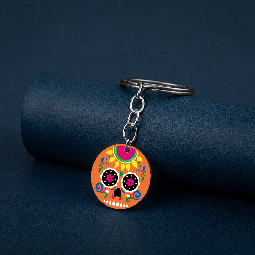 Wholesale Halloween Skull Stainless Steel Keychains