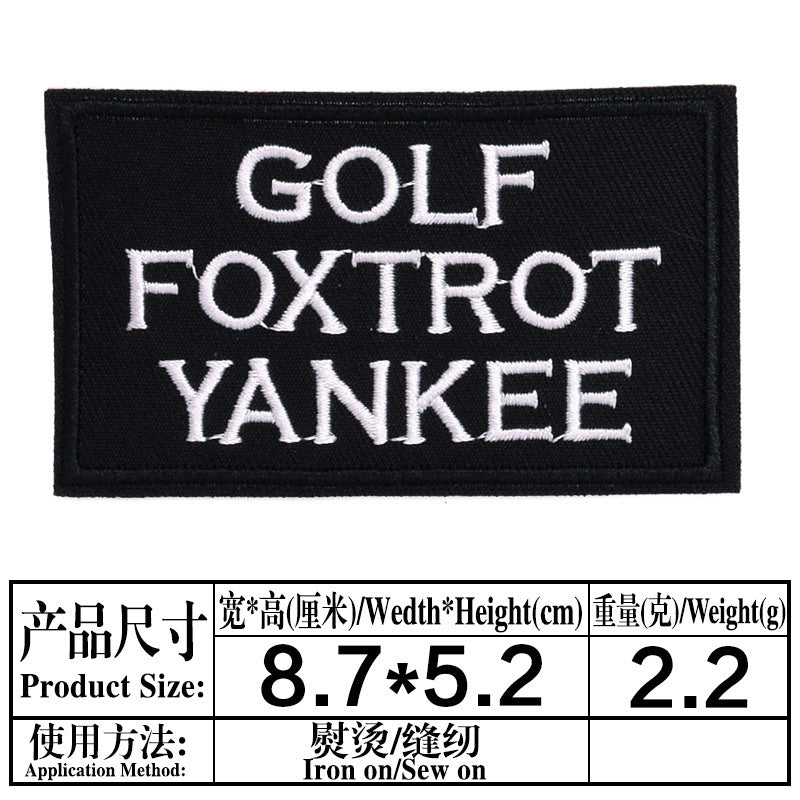 Wholesale Black White Letter Embroidery Patch Chic Decorative Cloth Badge For Jeans Party Craft Supply