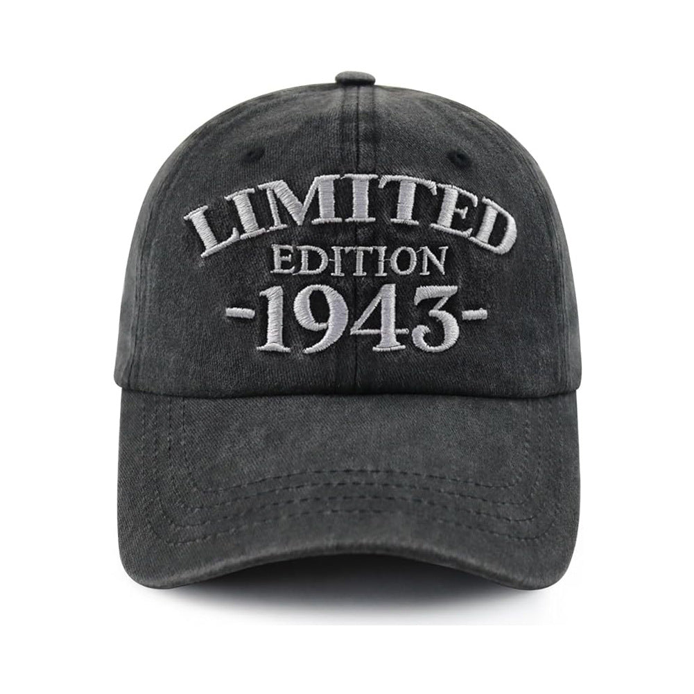 Wholesale 1940-1949 Embroidered Adjustable Washed Cotton Baseball Cap