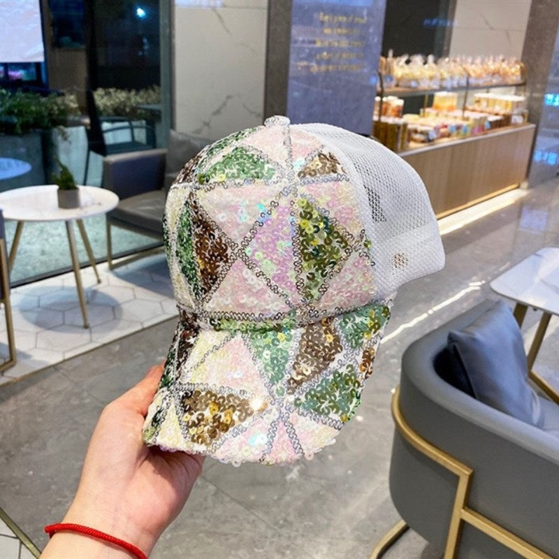 Wholesale Cotton Colored Sequin Duckbill Caps