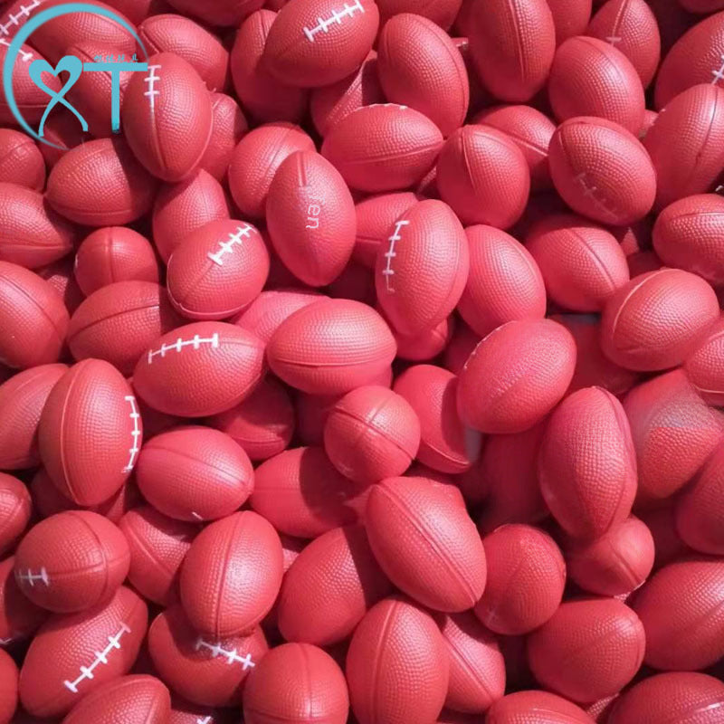 Wholesale  hot selling sponge 9cm pu ball coffee rugby pu foaming elastic ball vent decompression ball toys