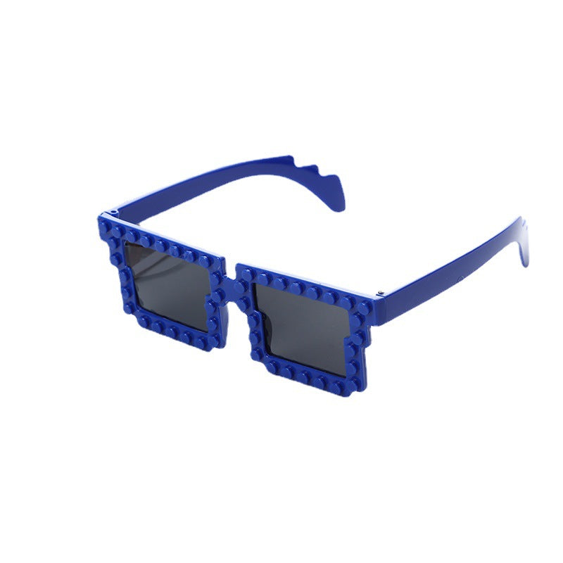 Wholesale ABS Cute and Funny Building Block Mosaic Sunglasses