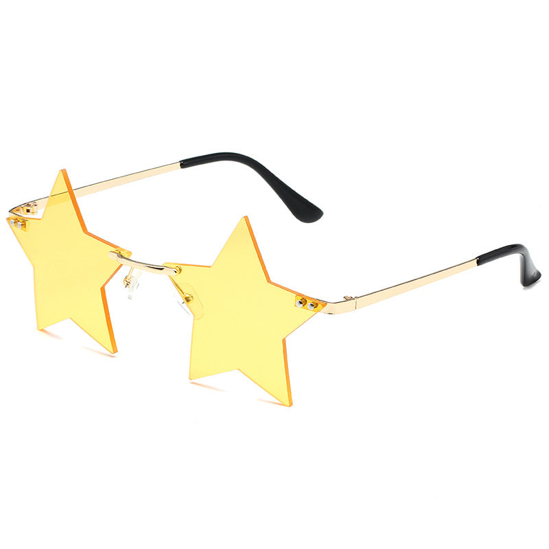 Wholesale PC Irregular Pentagram Frameless Sunglasses