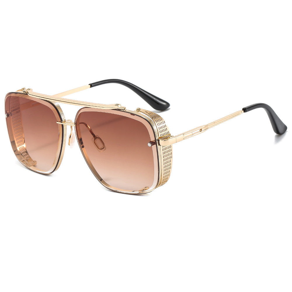 Wholesale Fashion Men' s and Women' s Metal Sunglasses Personalized Punk Style