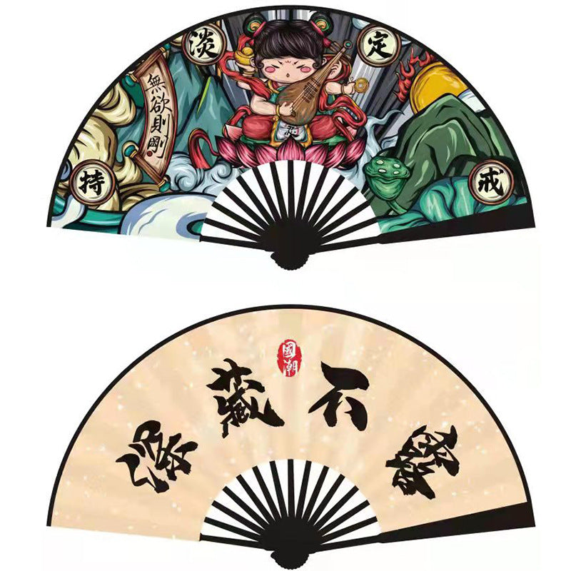 Wholesale 10 -inch Double -sided Chinese Ancient Style Folding Fan