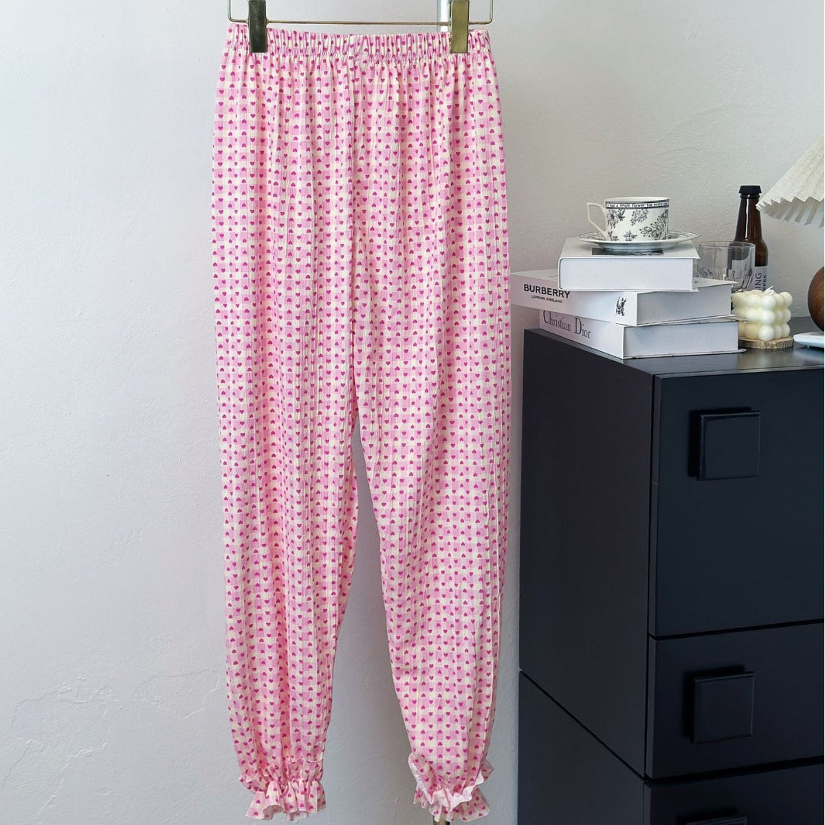 Wholesale Plaid Casual Wide-leg Women's Summer Pajama Pants High Waist Straight Loose Walking Pants