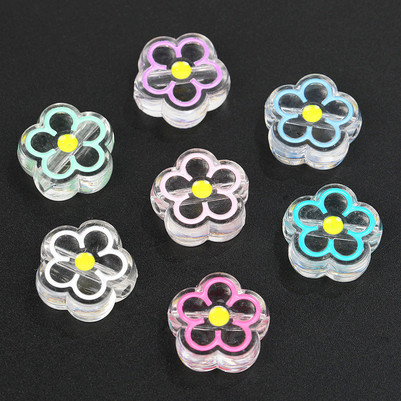 Wholesale 30PCS/PACK Cute Transparent Acrylic Skewer Beads