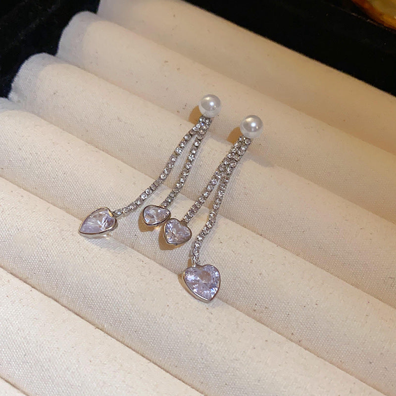 Wholesale Diamond Butterfly Flower Five Pointed Star Tassel Alloy Earrings