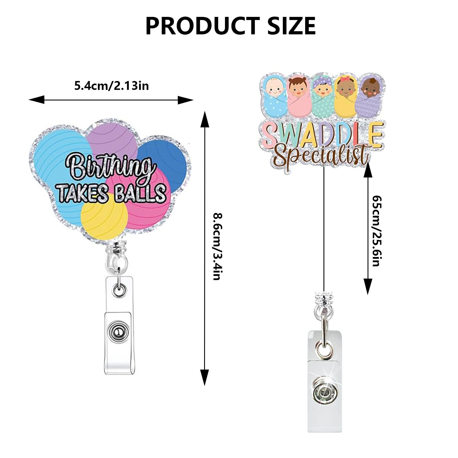 Wholesale Hospital maternity and newborn theme retractable badge keychain