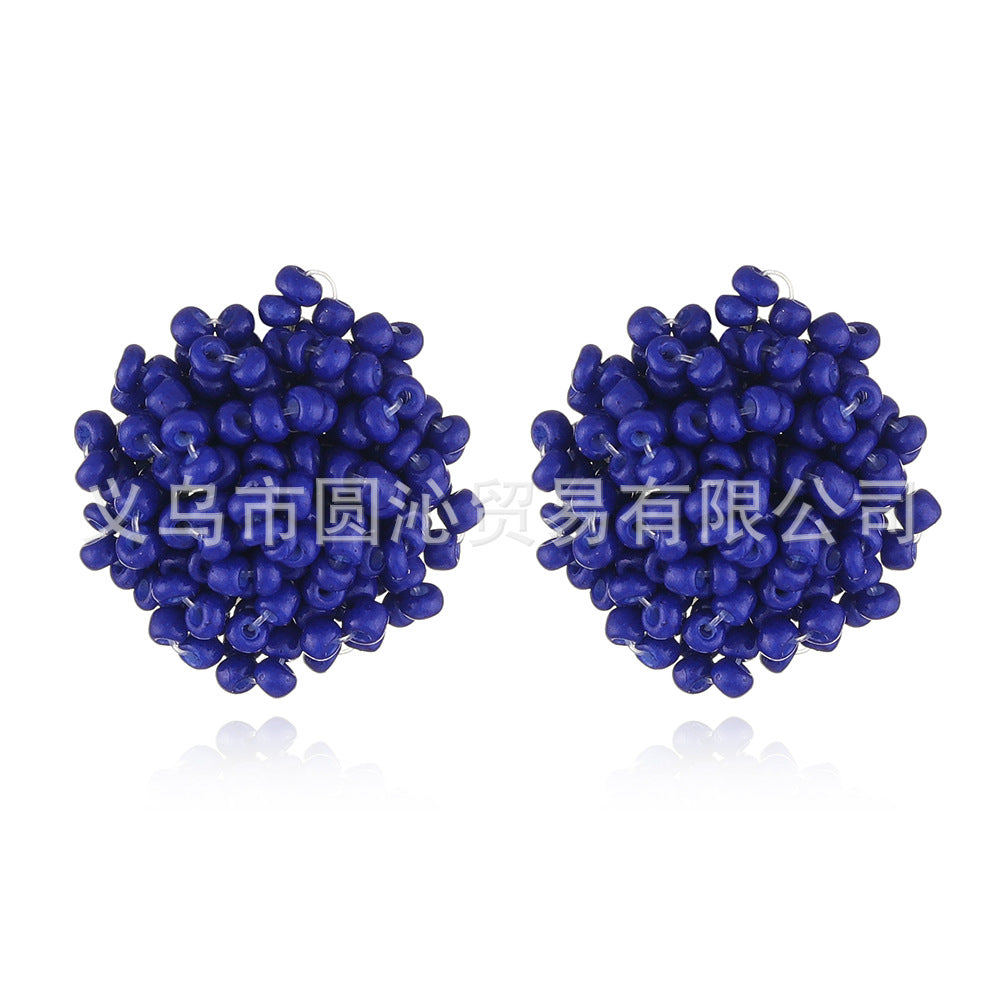 Wholesale Small Seed Bead Earrings Simple Ball Geometric Earrings