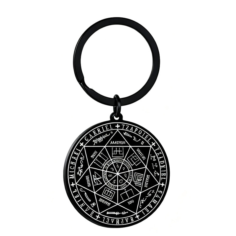 Wholesale Seven Angels Magic Array Pendant Stainless Steel Keychain