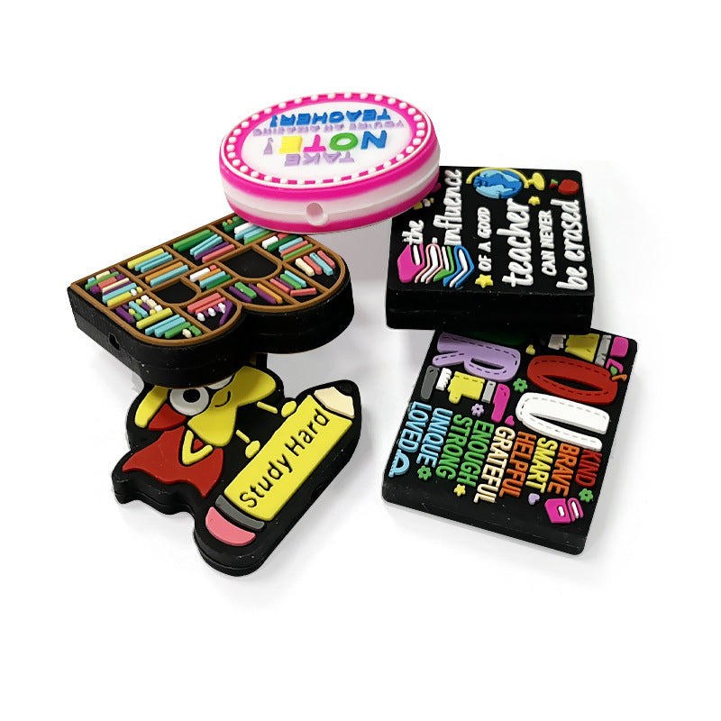 Wholesale 10pcs   Letter Learning Series Cartoon Beads   Focal Beads