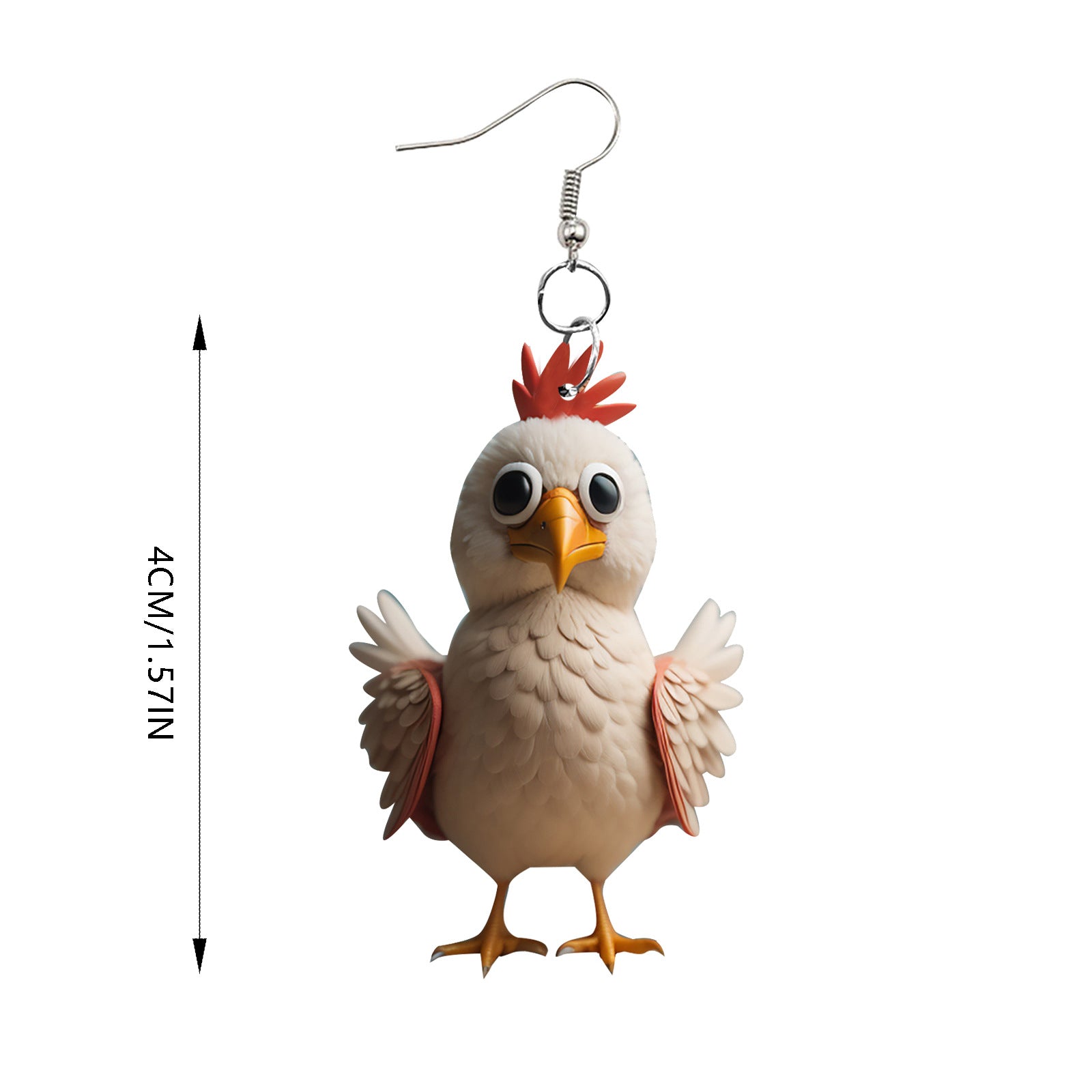 Wholesale acrylic creative rooster earrings
