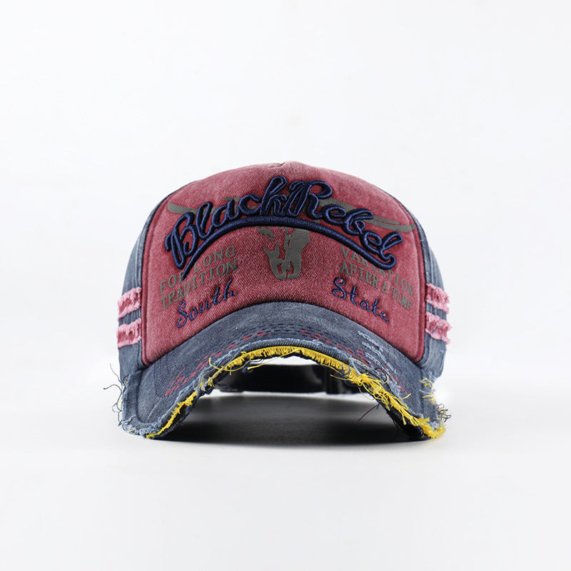 Wholesale Retro Korean Washed Denim, Vintage Spring and Autumn Casual Baseball Cap