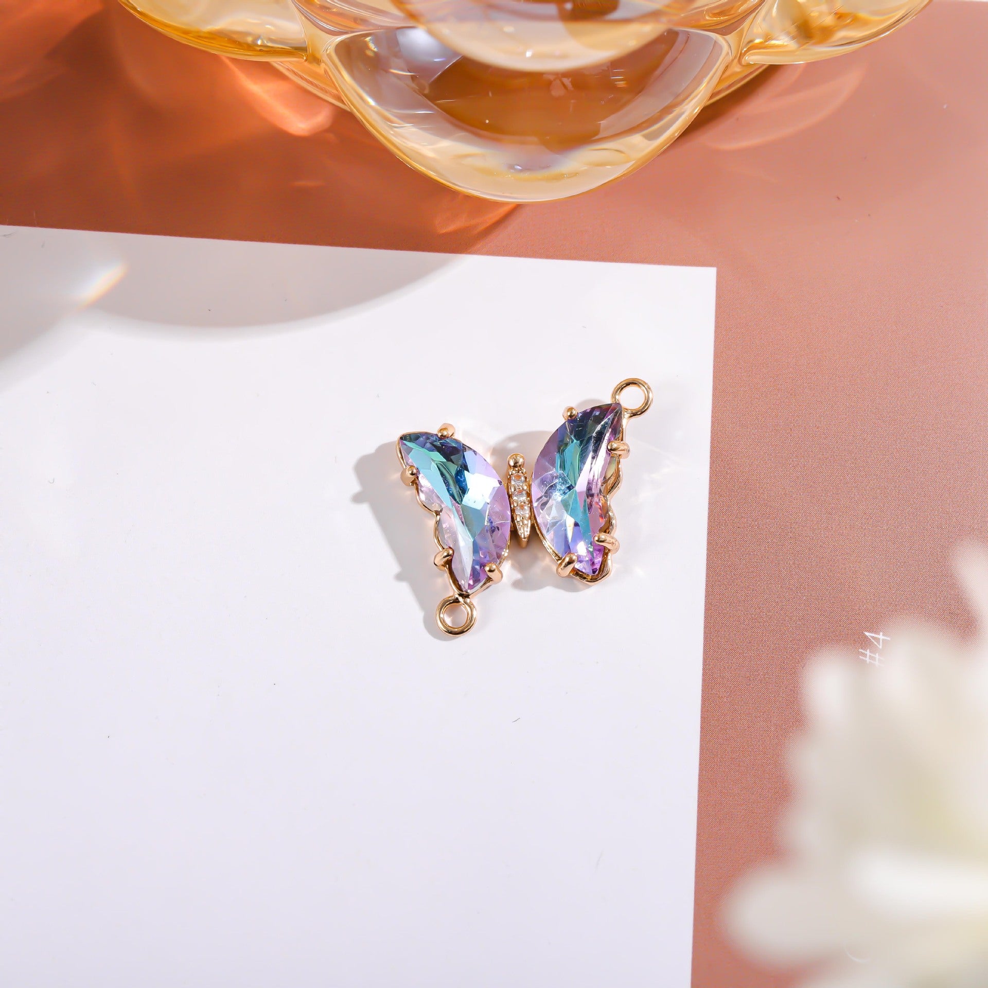 Wholesale Crystal Butterfly Double Pendant