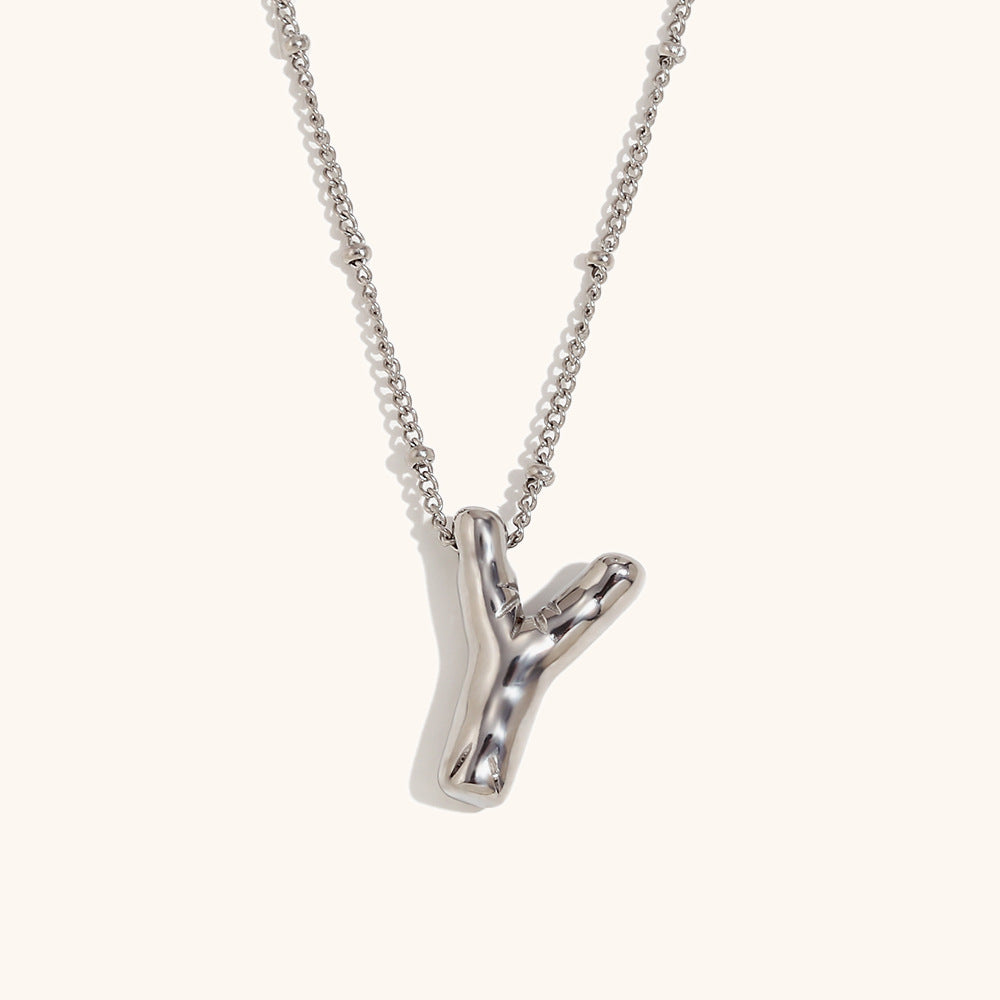 Wholesale Balloon English Stainless Steel Plated 18K Necklace