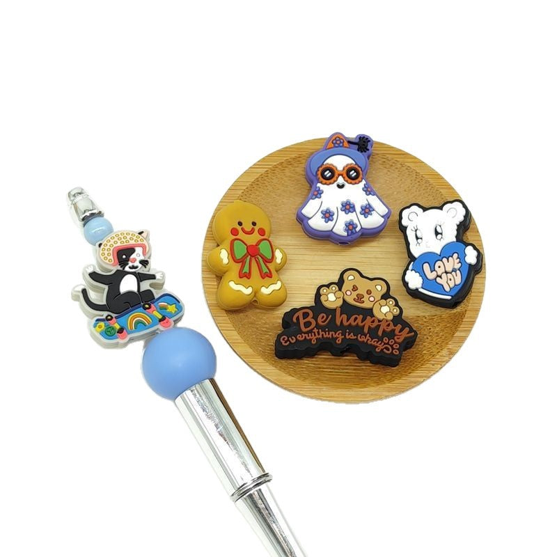 Wholesale 20pcs Christmas Cartoon character silicone bead beads