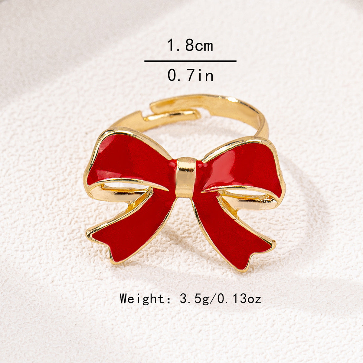 Wholesale 1 Piece/ 4 Piece Set Oil Dropping Bow Alloy Ring