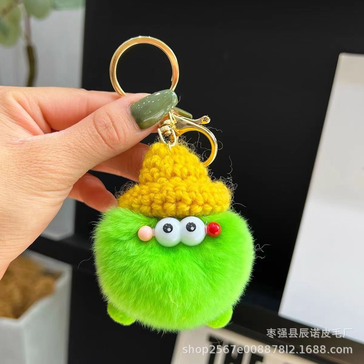 Wholesale  ugly cute small coal cart key chain