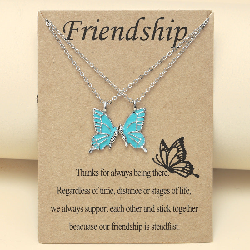 Wholesale Colorful Butterfly Clavicle Chain