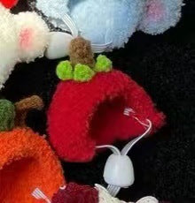 Wholesale plush cute small hat photography props handmade crocheted pet wool hat Winter Mini