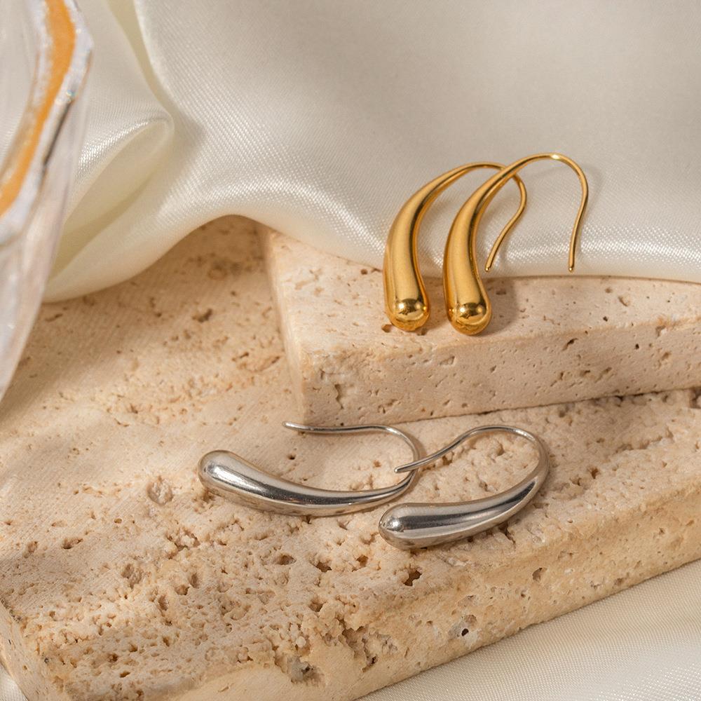 Wholesale Irregular Water Droplet Stainless Steel Earrings