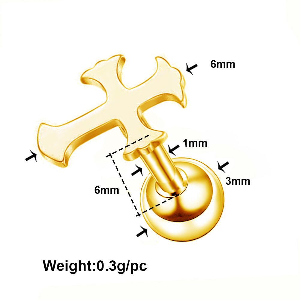 Wholesale Stainless Steel Cross Ear Nails