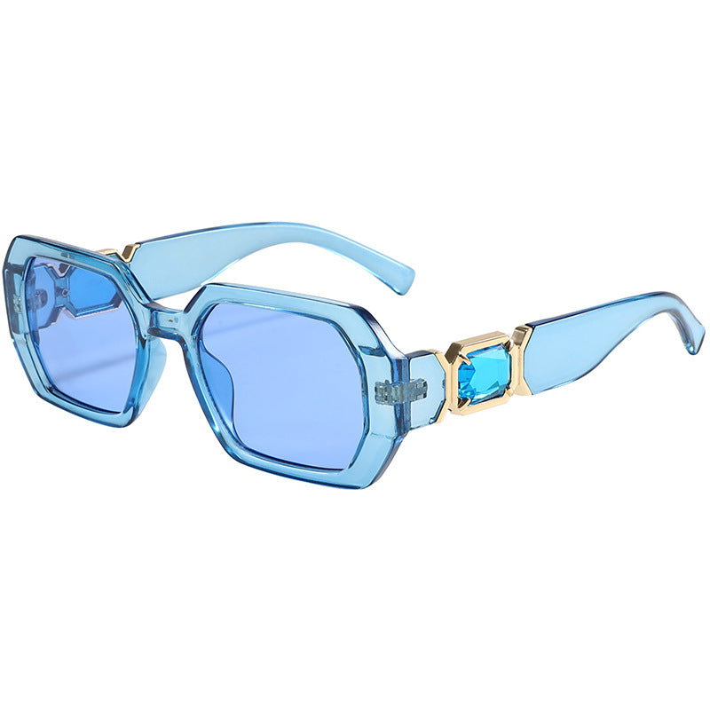 Wholesale  Women' s Ocean Ribbon Diamond Sunglasses Fashion Box Party Sunglasses