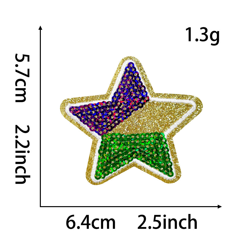 Wholesale Embroidered Iron On Patch New Orleans Carnival King Cake Mask Design Party Coat Decoration Fashion Accessory