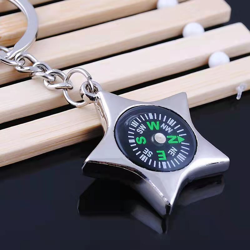 Wholesale Zinc Alloy Ship Rudder Compass Keychain