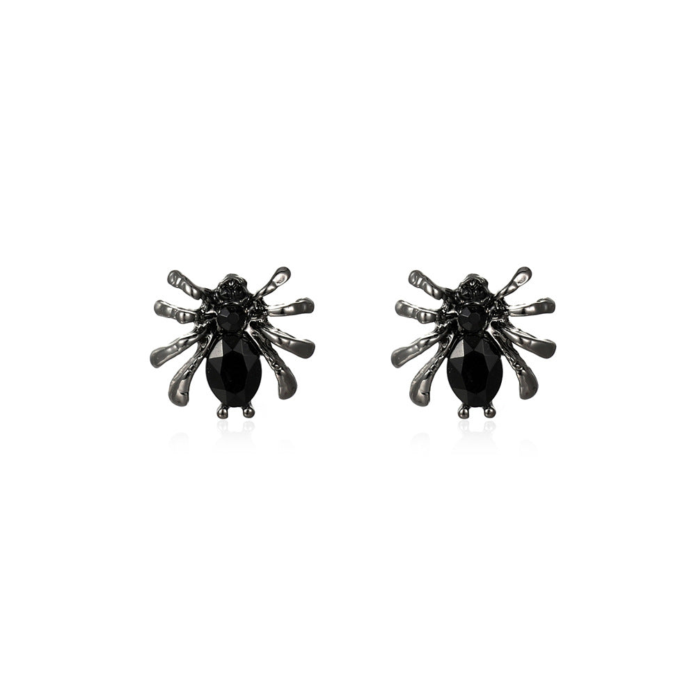 Wholesale Halloween Series Funny Spider Skull Earrings