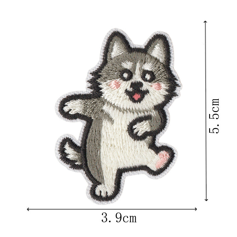 Wholesale Cute Dog Embroidery Patch Set 9Pcs Iron On DIY Backpack Jeans Decorative Applique For Gift And Resale