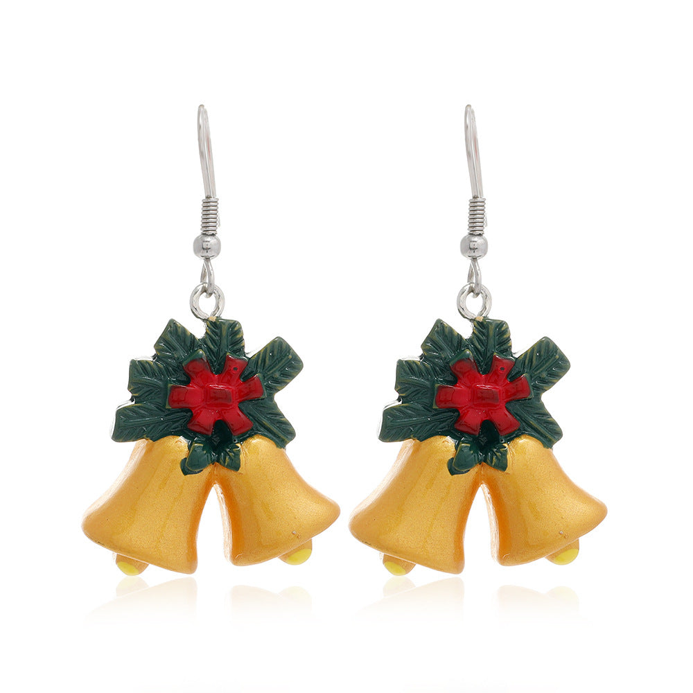 Wholesale Santa Claus Elk Snowflake Resin Earrings