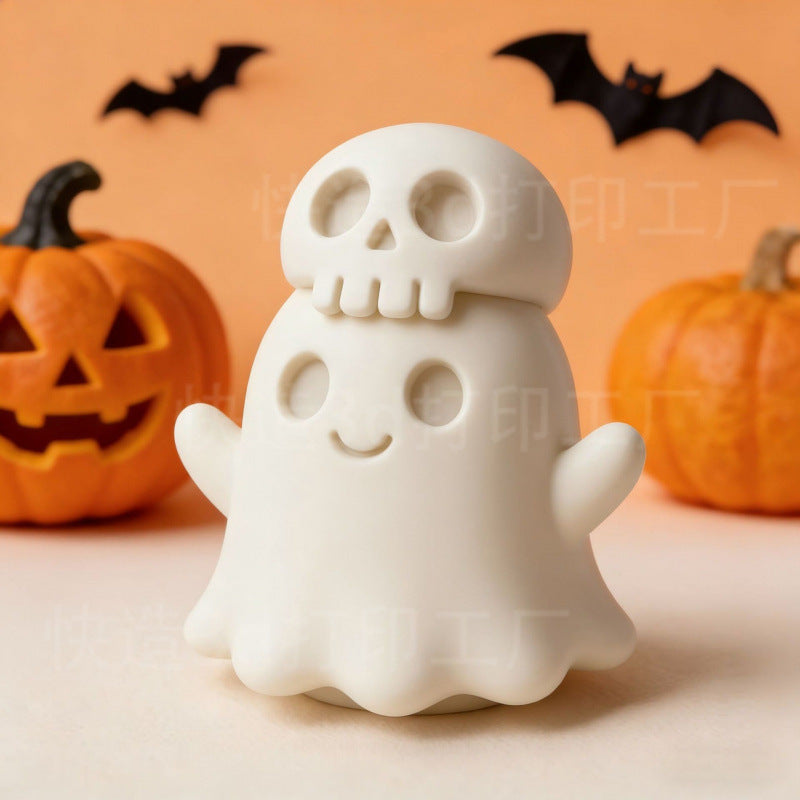 Wholesale 3D White Skull Ghost  Desktop Ornament,  Modern Minimalist Home Decor
