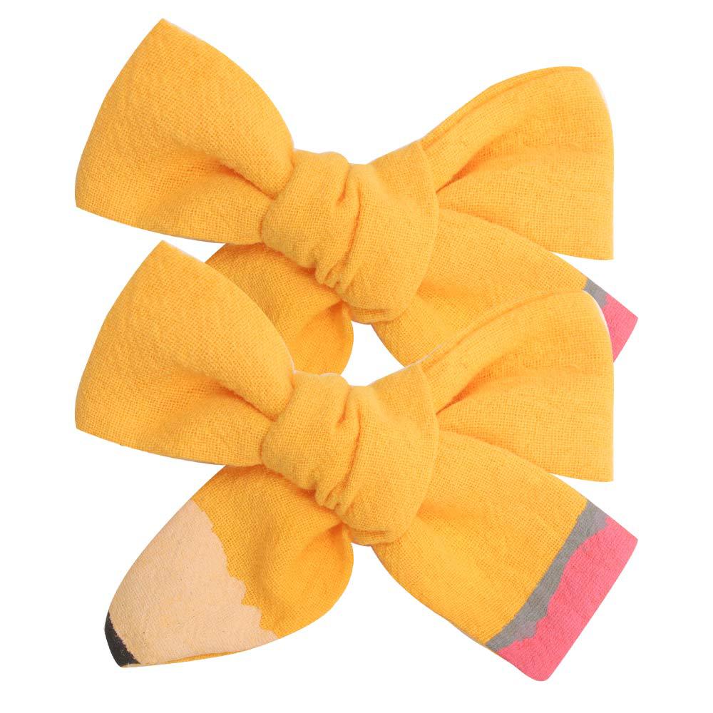 Wholesale Fabric Return To School Season Boutique Kindergarten Hair Accessories