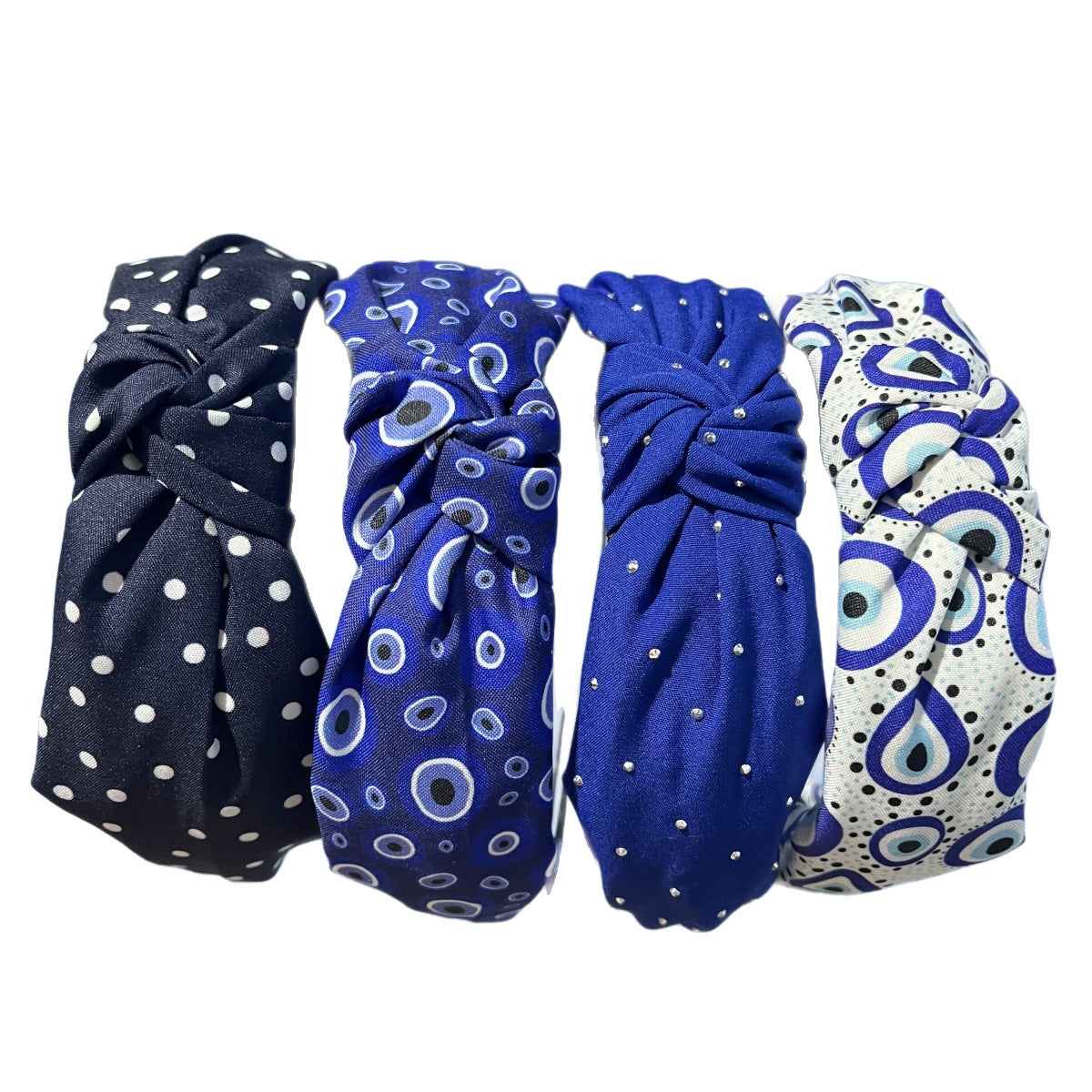 Wholesale  Polka Dot Bow Headband  Retro  Wide-Brimmed High Headband