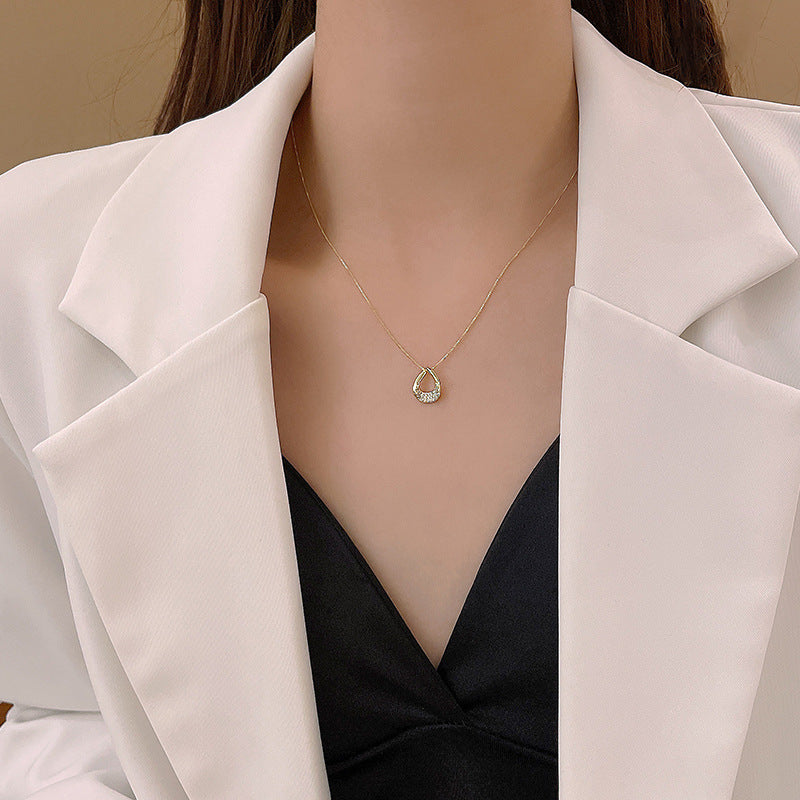 Wholesale Micro Paved Geometric Copper Necklace