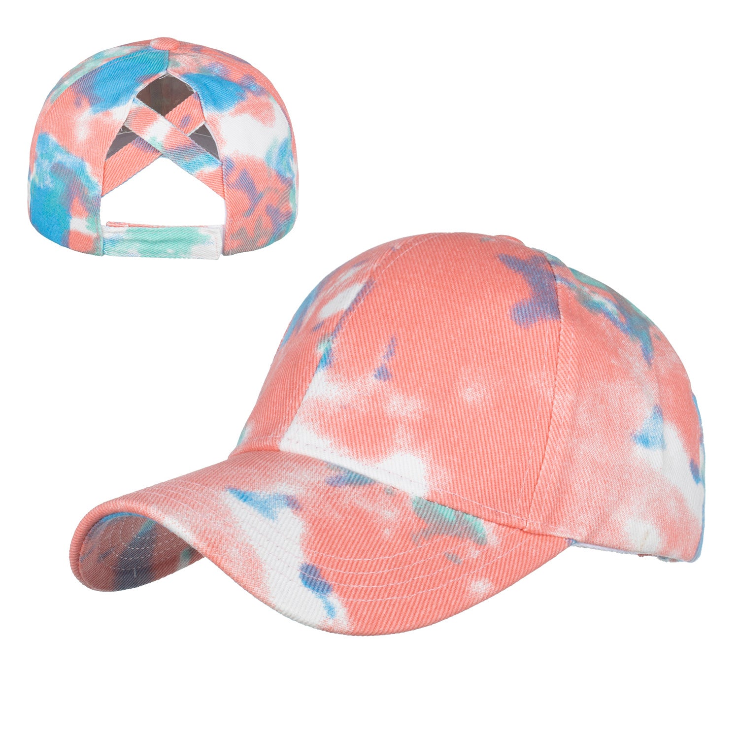Wholesale Spring and Autumn New Tie-Dye Cross Baseball Cap for Men and Women Couple Cap Casual Trendy Cap B747