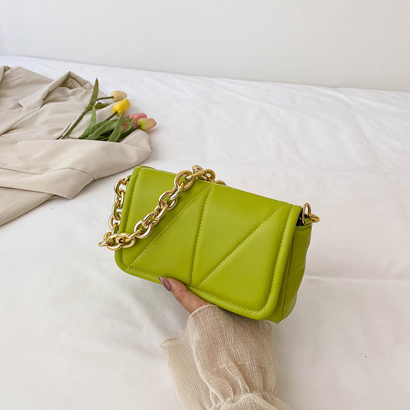 Wholesale Solid Color Casual Simple Chain Shoulder Armpit Small Square Bag