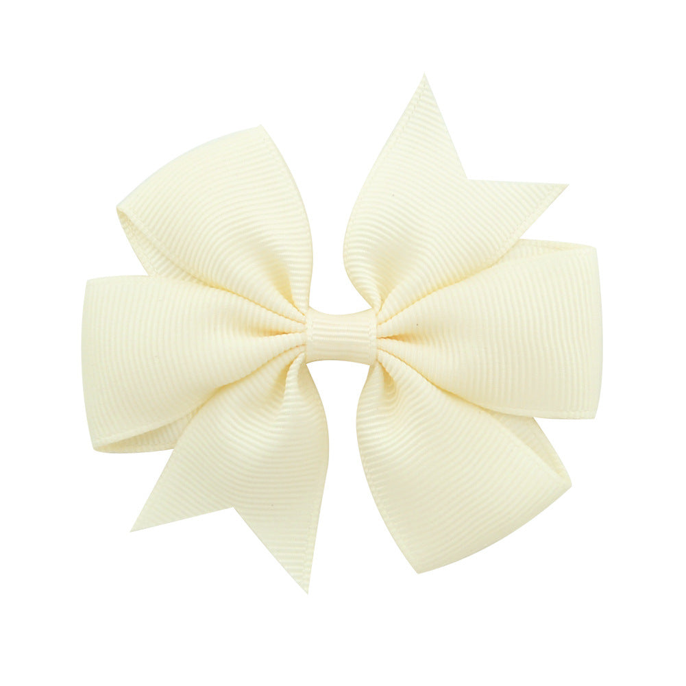 Wholesale 10pcs Handmade Baby Dovetail V Ribbed Ribbon Bow Hairpin