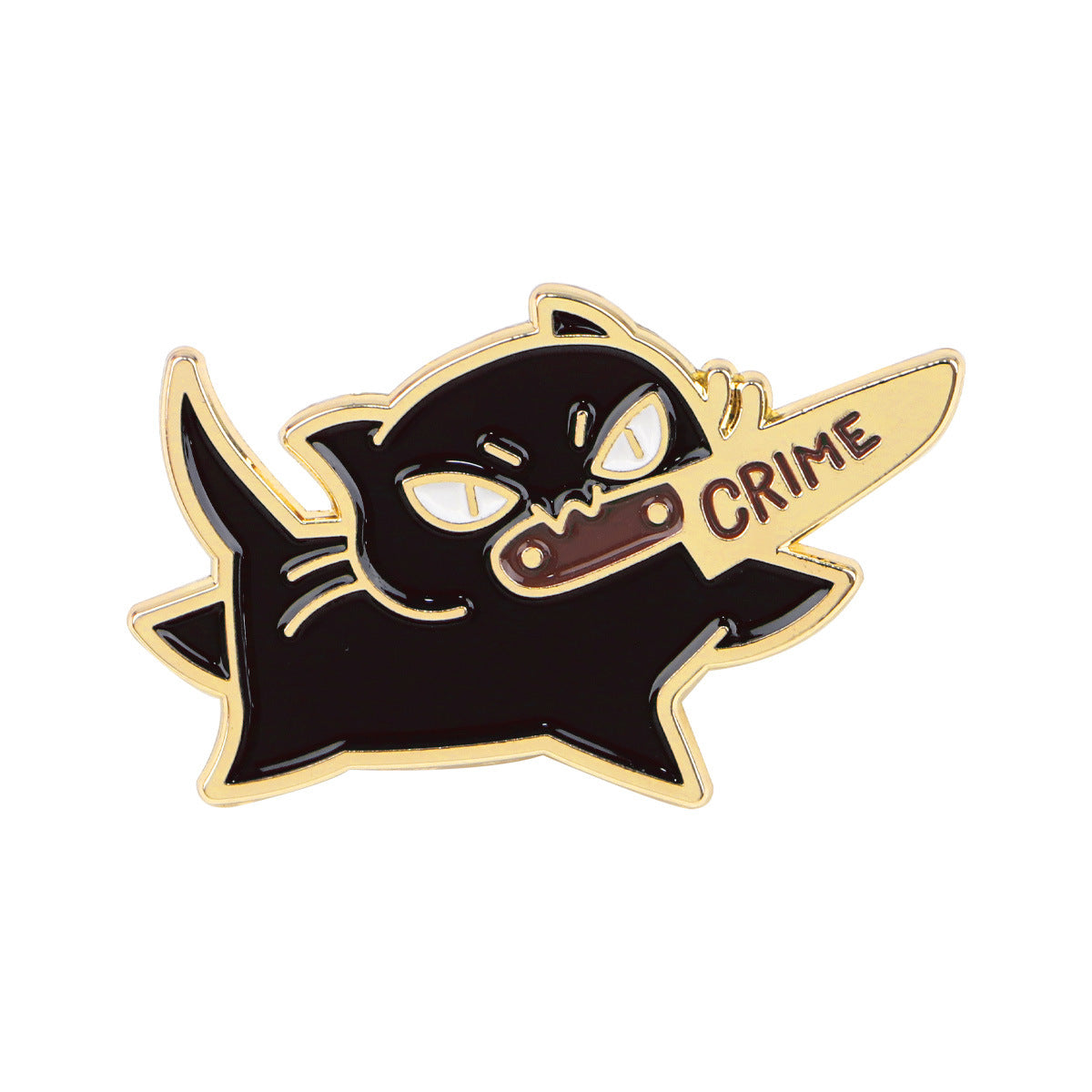 Wholesale Cute Black Cat Brooch Cartoon Metal Badge Clothing Brooch Accessories