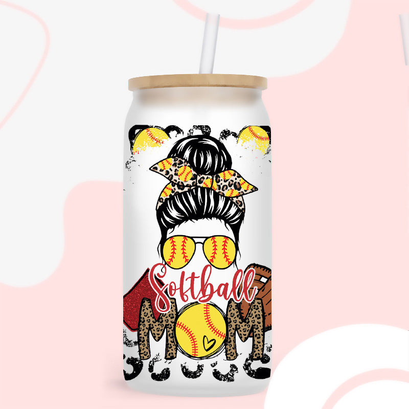 Wholesale UV Transfer Paste Glass Crystal Label 16oz Cup UV DTF Wraps 23cmX11cm