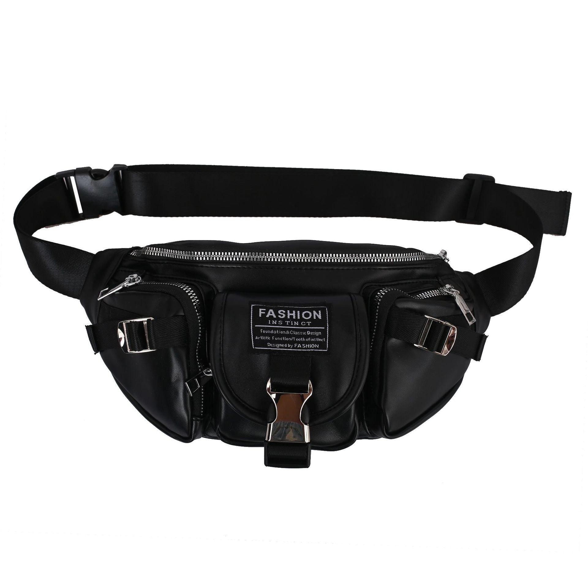 Wholesale Adjustable Sports Waist Pack, Multifunctional, Large Capacity Outdoor Functional PU Waist Pack