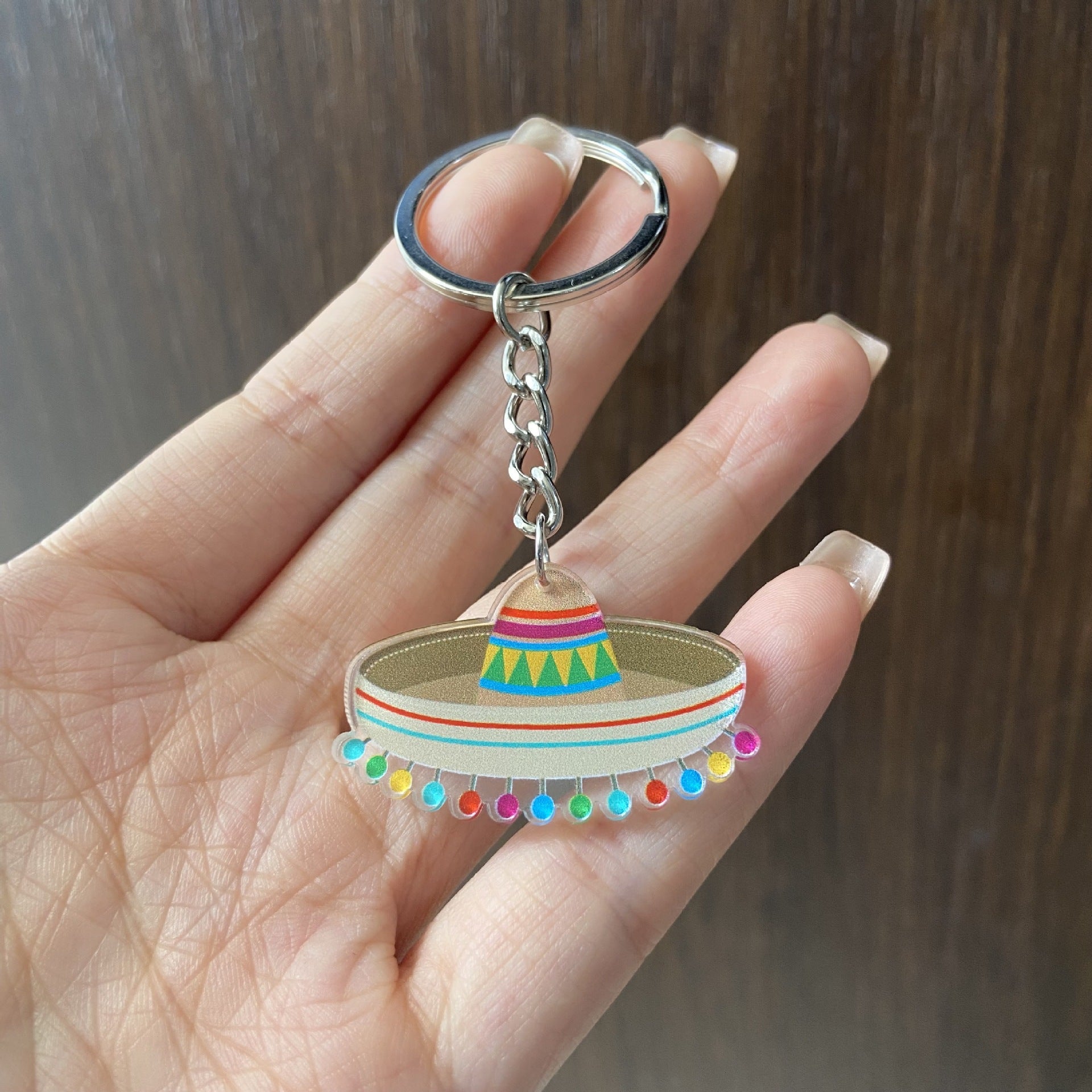 Wholesale Colorful Cartoon Acrylic Carnival Party Keychain Pendant Bag Charm Boutique Resale