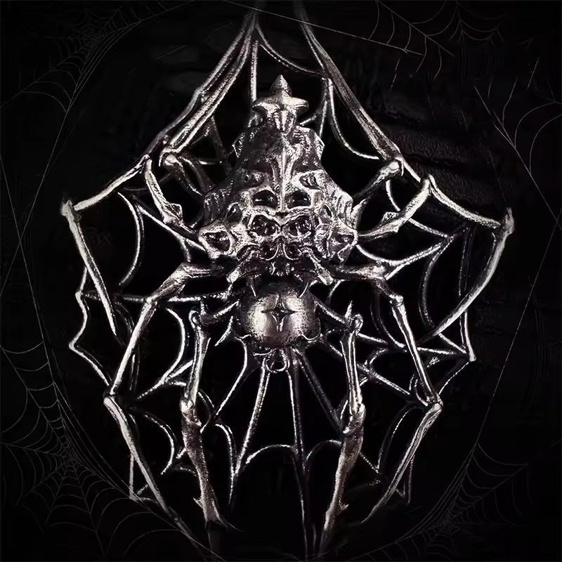 Wholesale dark pendant necklace exaggerated gothic mesh decoration