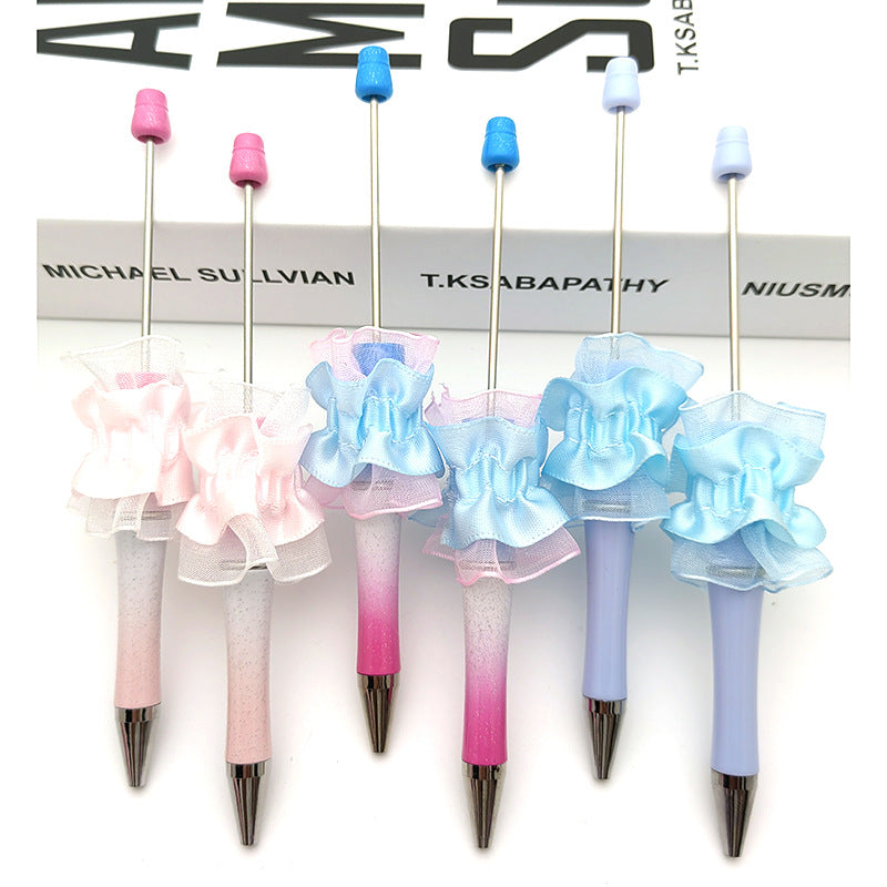 Wholesale Beadable Pens Flower Cloth DIY Ballpoint Pen