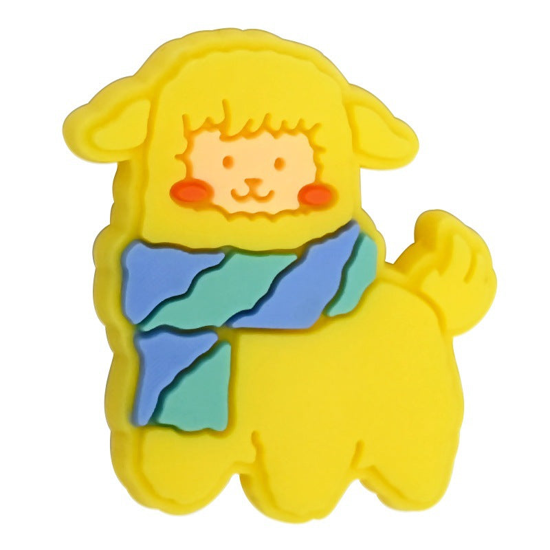 Wholesale Random 100pcs/pack  Cartoon Animal Series Soft Double-Sided Caramel Focal Beads