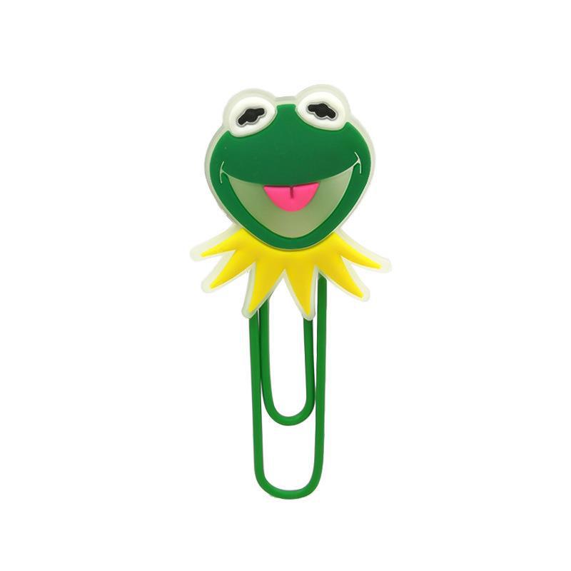 Wholesale 10pcs Animal series animation paper clip luminous paper clipBookmarks