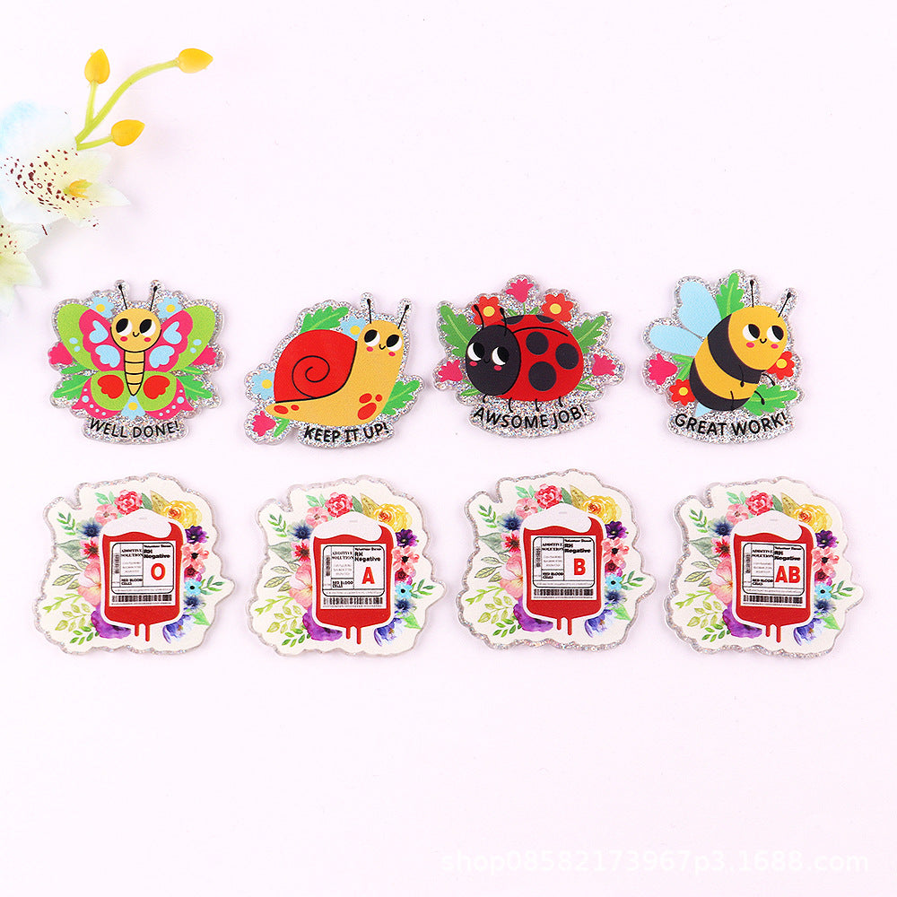 Wholesale 10pcs Cartoon Bee Letters Cute DIY Patch Accessories FlatBack