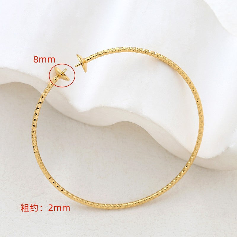 Wholesale Gold-plated Copper DIY Baroque Bracelet Accessory